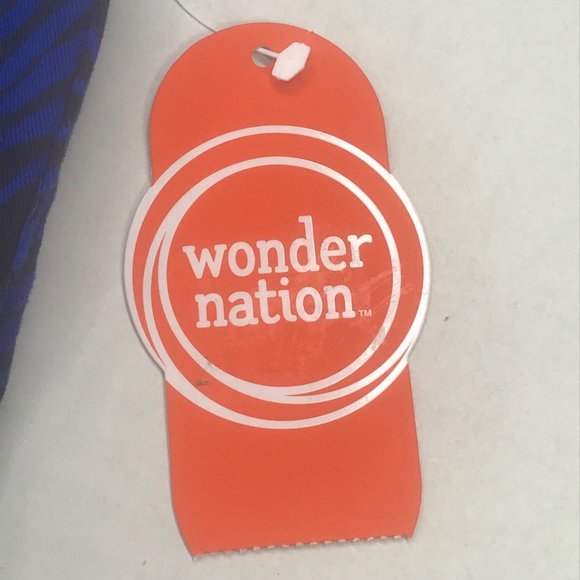 Wonder Nation Boy's Size 14 Adjustable Waist Flat Front Short Blue Palm Leaf New - Picture 3 of 13